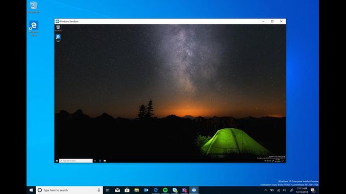 Windows Sandbox Windows 10 віддалений робочий стіл